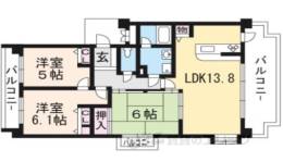 ダイヤパレスオーセント鳴滝３０１号室間取り図面