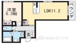 クレール京都太秦２間取り図面
