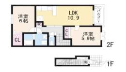 Ｒｉｒｉａ　Ⅶ　５間取り図面
