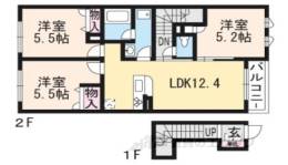 シャーメゾン北畠Ｃ間取り図面