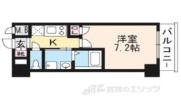 エスカーサ京都四条梅津間取り図面