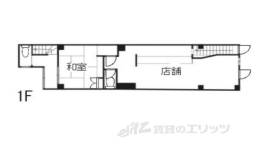祇園新橋店舗付住居間取り図面