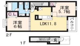 Ｐａｌｅｔｔｅ２間取り図面