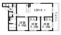 菊鉾邸間取り図面