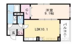 シャルマン唐橋南間取り図面