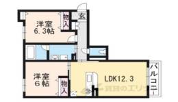 シャーメゾン京町間取り図面