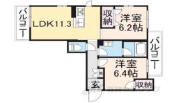 ラフォルテ広野２間取り図面