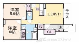 グランデＨ＆Ｍ木村　２間取り図面