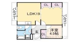 男山第４住宅３１６号棟間取り図面