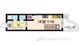 ＳＡＭＳＱＵＡＲＥ千本丸太町(家具付)間取り図面