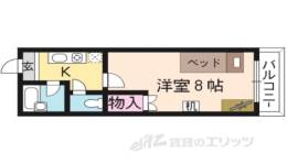 ＳＡＭＳＱＵＡＲＥ千本丸太町(家具付)間取り図面