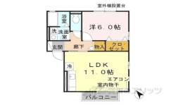 プレミールクニミＣ棟間取り図面