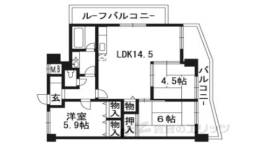 ウェルネス桃山704号室間取り図面