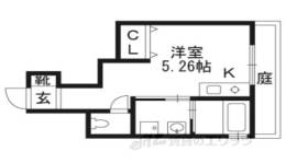 GARNET RESIDENCE京都中殿田間取り図面
