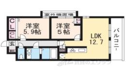ベルビュー東寺西門通間取り図面