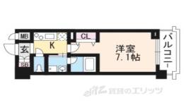 べラジオ京都烏丸十条２間取り図面