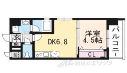 べラジオ京都烏丸十条２間取り図面