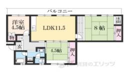保津川団地８号棟間取り図面