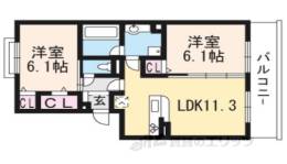 グランソレイユ西院間取り図面