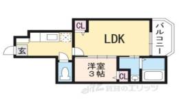サンフェリシアン綾部駅前間取り図面