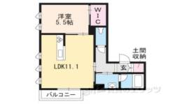 シャーメゾンｃａｅｓｐｅｓ・Ａ上賀茂間取り図面