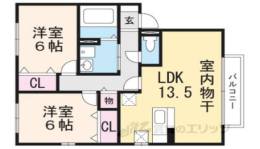 リビングタウン貴生川Ａ棟間取り図面