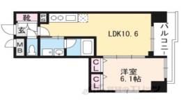 ベラジオ四条通204間取り図面