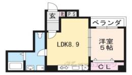Ｍｏｒｅ五条２間取り図面