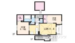 ビアンコシェル　こうか　１間取り図面