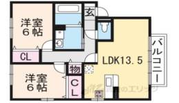 リビングタウン貴生川Ｂ棟間取り図面