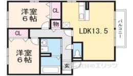 リビングタウン貴生川Ｂ棟間取り図面