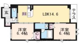 ＳｈａＭａｉｓｏｎ　Ａｌｆｌａｔ今里間取り図面