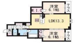 ＳｈａＭａｉｓｏｎ　Ａｌｆｌａｔ今里間取り図面