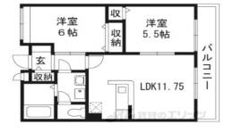 プラシードＴＳＵＫＡＳＡ　Ｂ棟間取り図面