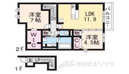 シャーロット水口Ｂ間取り図面