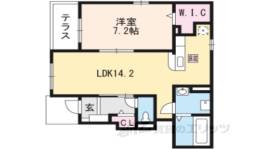 カーサデルソーレ１間取り図面