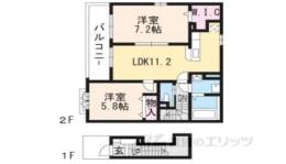 カーサデルソーレ１間取り図面