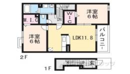 ルミエール　日野　１間取り図面