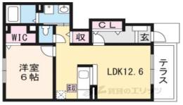 ルミエール　日野　１間取り図面