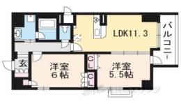 リソシエラグジェ御所西間取り図面
