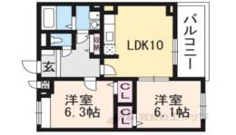 プレッソロート１間取り図面