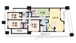 グランクール河原町二条間取り図面
