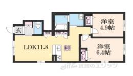シャーメゾン橋本２間取り図面