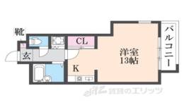 ライオンズマンション三条口間取り図面