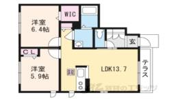 サン・クレール貴生川間取り図面