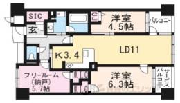 パラドール太秦丸太町通間取り図面