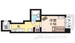 SAMSQUARE烏丸御池（家具付）間取り図面