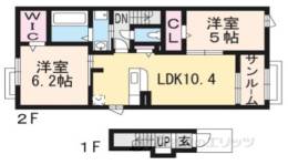 プラシード緑町３B間取り図面