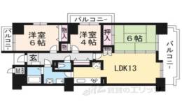 ﾗｲｵﾝｽﾞｽﾃｰｼｮﾝﾌﾟﾗｻﾞ近江八幡弐番館404間取り図面