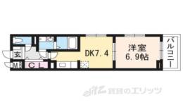 シャルマン東寺南３間取り図面